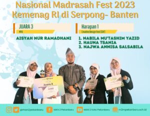 Wakili Riau di Madrasah Fest 2023, MAN 2 Kota Pekanbaru Sukses Raih Juara di 2 Cabang Lomba